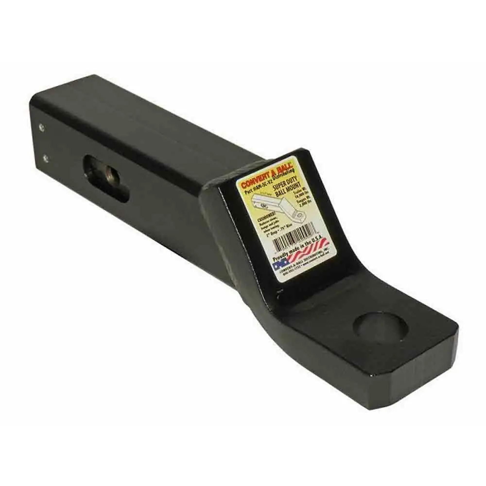 Convert-A-Ball Cushioned Heavy-Duty Ball Mount — 2.5in. Receiver, 2in. Drop, Hollow Shank, 18K GTW, Model# AMSCV-2